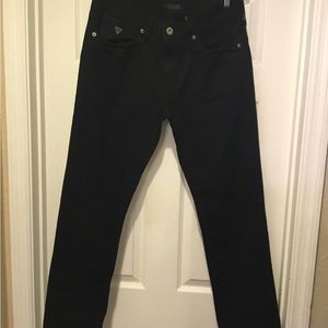 Guess Lincoln-Slim Straight Men Black Jeans Sz 34/30